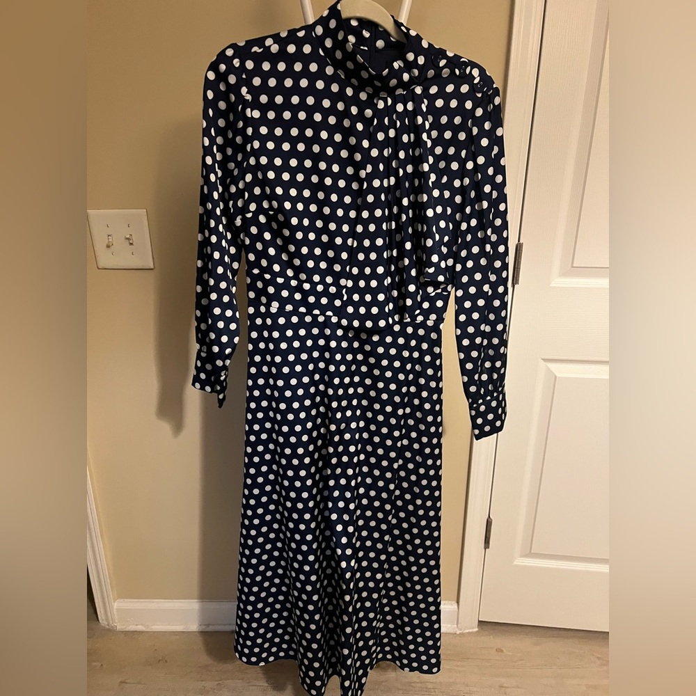 Polka Dot Navy Dress